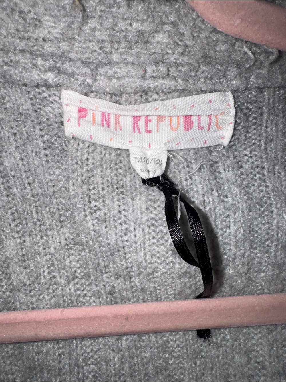 Pink Republic Open-Front Ribbed Cardigan - Gray - Picture 3 of 3